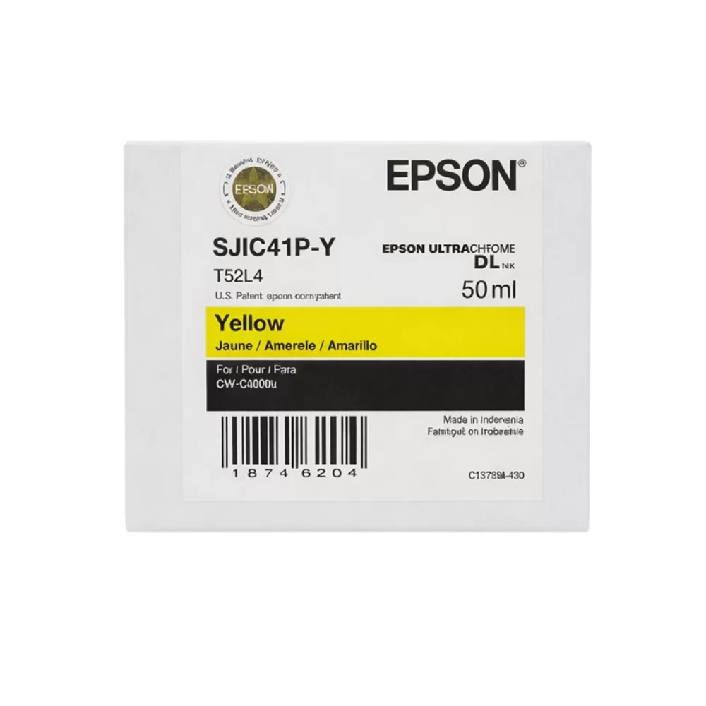 Cartucho de Tinta Amarillo Original Epson SJIC41P-Y para ColorWorks CW-C4000 1 Cartucho de Tinta Amarillo Original Epson SJIC41P-Y para ColorWorks CW-C4000