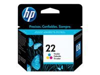 HP 22 - 5 ml - color (cian, magenta, amarillo) - original - cartucho de tinta - para Deskjet F2185, F2187, F2210, F2235, F2240, F2275, F2280, F2290, F375, F4175, F4190, F4194
