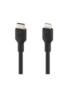 Belkin BoostCharge - Cable Lightning - 24 pin USB-C macho a Lightning macho - 1 m - blanco - suministro de potencia USB (18W)