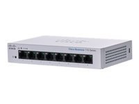Cisco Business 110 Series 110-8T-D - Conmutador - sin gestionar - 8 x 10/100/1000 - sobremesa, montaje en rack, montaje en pared - alimentación cc