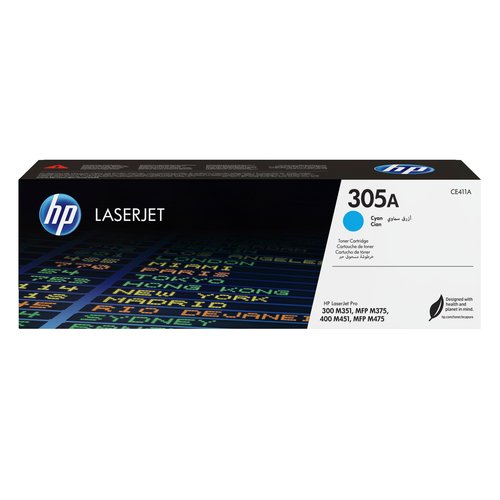 Cartucho de Tóner Cián Original LaserJet CE411A HP 305A para M351 M451 M375 M475 1 Cartucho de Tóner Cián Original LaserJet CE411A HP 305A para M351 M451 M375 M475