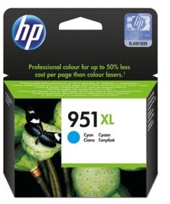 HP 951XL Original Cian Alto Rendimiento Cartucho de Tinta para Officejet Pro 251dw, 276dw, 8600
