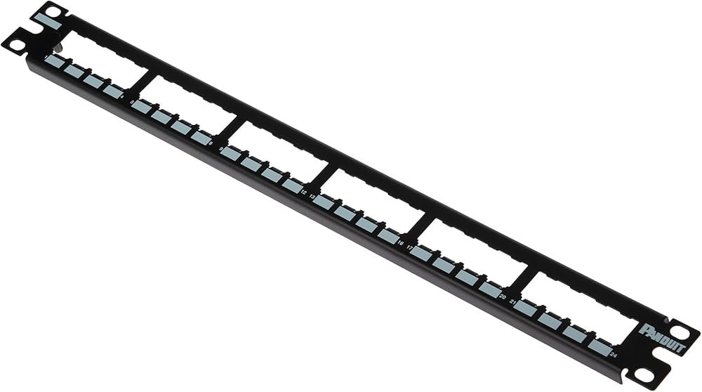 Placa de pared Empotrable Acero Negro Panduit 1 Placa de pared Empotrable Acero Negro Panduit