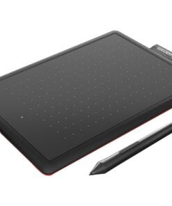 Wacom One Tableta Gráfica Digital para Dibujo y Diseño – Diestros y Zurdos – Área Activa 15.2x9.5cm (6x4") – USB – Negro/Rojo