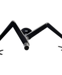 Tripp Lite Dual Display Desk Mount Monitor Arm Swivel 12" to 27" EA - Kit de montaje (tapa de extremo, collarines, 2 abrazaderas de interfaz, pomo, manga, 2 brazos de articulación doble, abrazadera de poste para escritorio) - movimiento completo - para 2 pantallas LCD - acero - negro - tamaño de pantalla: 13"-27" - escritorio