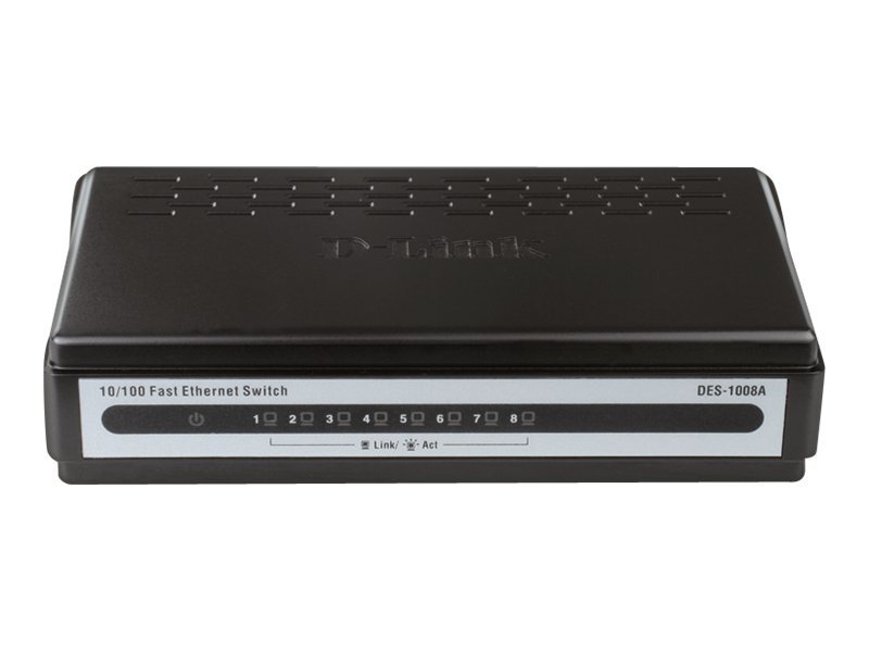 D-Link DES 1008A - Conmutador - sin gestionar - 8 x 10/100 - sobremesa 1 D-Link DES 1008A - Conmutador - sin gestionar - 8 x 10/100 - sobremesa