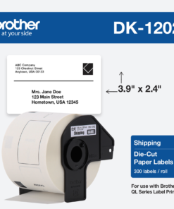 Rollo de Etiquetas Térmicas autoadhesivas 62x100mm 300 etiquetas Brother DK-1202
