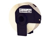 Brother DK1208 - Adhesivo - blanco - 38 x 90.3 mm (1 bobina(s) x 400 etiquetas grandes troqueladas de direcciones - para Brother QL-1050, 1060, 1100, 1110, 500, 550, 570, 580, 650, 700, 710, 720, 800, 810, 820