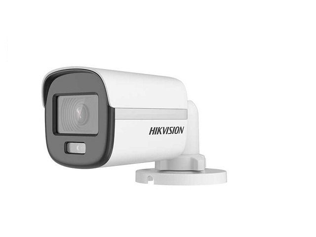 Cámara de Seguridad 2MP ColorVu Audio Fija Exterior IP67 2.8mm Hikvision 1 Hikvision 2 MP Smart Hybrid Light with ColorVu Audio Fixed Mini Bullet Camera - Switchable signals (TVI/AHD/CVI/CVBS) - audio over coaxial cable - built-in mic - Plastic- Outdoor - fixed focal 2.8mm - DWDR - 1920x1080 - IP67 - 20M IR - 20M White light