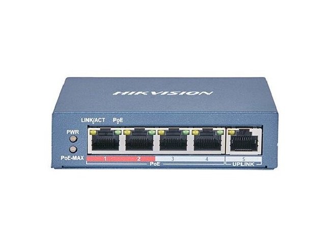Hikvision 4-Port Fast Ethernet Smart PoE Switch 1 Hikvision 4-Port Fast Ethernet Smart PoE Switch