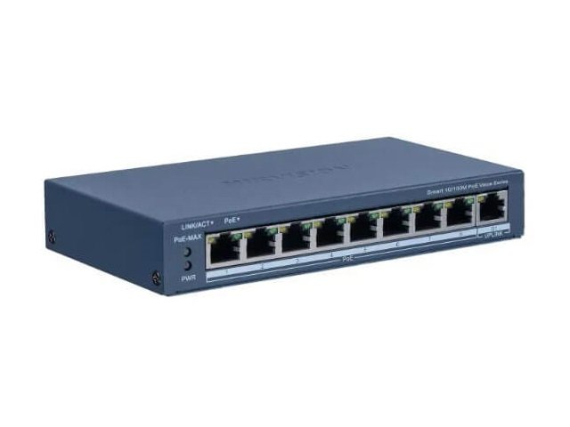 Hikvision Smart PoE Switch 8 Puertos Fast Ethernet 1 Hikvision Smart PoE Switch 8 Puertos Fast Ethernet