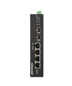 Hikvision Pro Series DS-3T0506HP-E/HS - Conmutador - sin gestionar - 3 x 10/100/1000 (PoE) + 1 x 10/100/1000 (Hi-PoE) + 2 x Gigabit SFP - sobremesa - High PoE / PoE - DC power