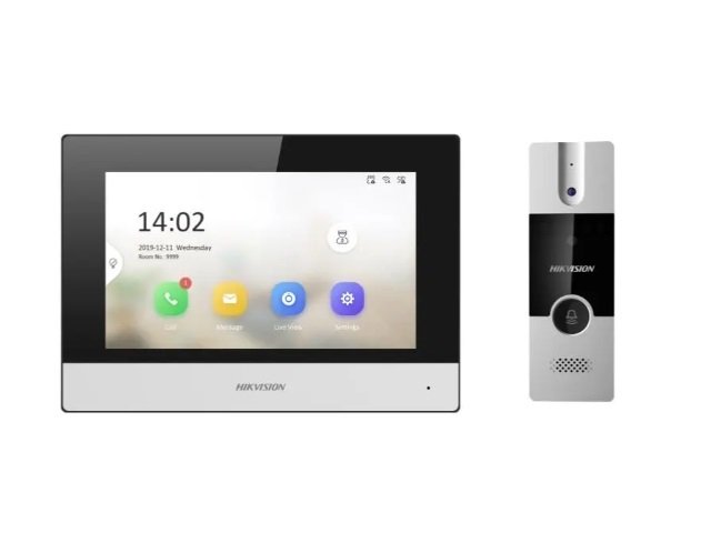 Hikvision Videoportero Híbrido – Kit Completo con Estación Exterior y 1 Monitor Interior 1 Hikvision Videoportero Híbrido – Kit Completo con Estación Exterior y 1 Monitor Interior