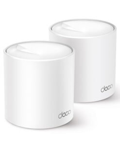 TP-Link - Router - Deco X50(2-pack) - AX3000 - 574 Mbps at 2.4 GHz + 2402 Mbps at 5 GHz - Sistema Deco X50 Wi-Fi 6 Mesh AI AX3000 - Cobertura en toda la casa. La tecnología Deco Wi-Fi 6 Mesh lleva la señal de internet a todos los rincones hasta 600 m2. - Las tecnologías OFDMA y MU-MIMO permiten conectar a la vez más de 150 dispositivos.