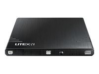 LiteOn eBAU108 - Unidad de disco - DVD±RW (±R DL) / DVD-RAM - 8x/8x/5x - USB 2.0 - externo - negro