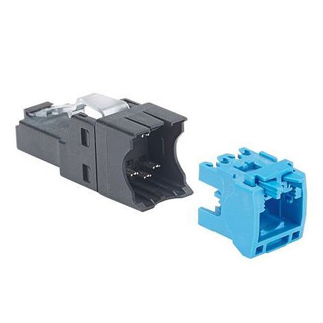 Conector RJ45 CAT 6a UTP Field Term PoE Azul Panduit TX6A 1 Conector RJ45 CAT 6a UTP Field Term PoE Azul Panduit TX6A