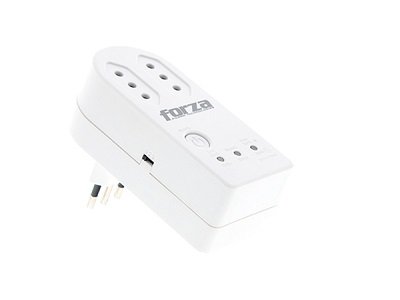 Protector de Voltaje 220V 2 Tomas Chilenas Forza 1 Forza - Voltage Protector - AC 220 V - 2 Tomas de Corriente - Chile Italian Out