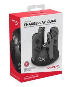 HyperX ChargePlay Quad - Estación de carga - 4 conectores de salida (Joy-Con connector) - para NINTENDO Joy-Con (L), Joy-Con (L)/(R), Joy-Con (R), Switch Joy-Con Set; Nintendo Switch