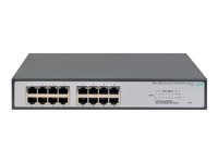 HPE 1420-16G - Conmutador - sin gestionar - 16 x 10/100/1000 - sobremesa, montaje en rack, montaje en pared