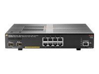 HPE Aruba 2930F 8G PoE+ 2SFP+ - Conmutador - L3 - Gestionado - 8 x 10/100/1000 (PoE+) + 2 x 1 Gigabit / 10 Gigabit SFP+ (enlace ascendente) - montaje en rack - PoE+ (125 W)