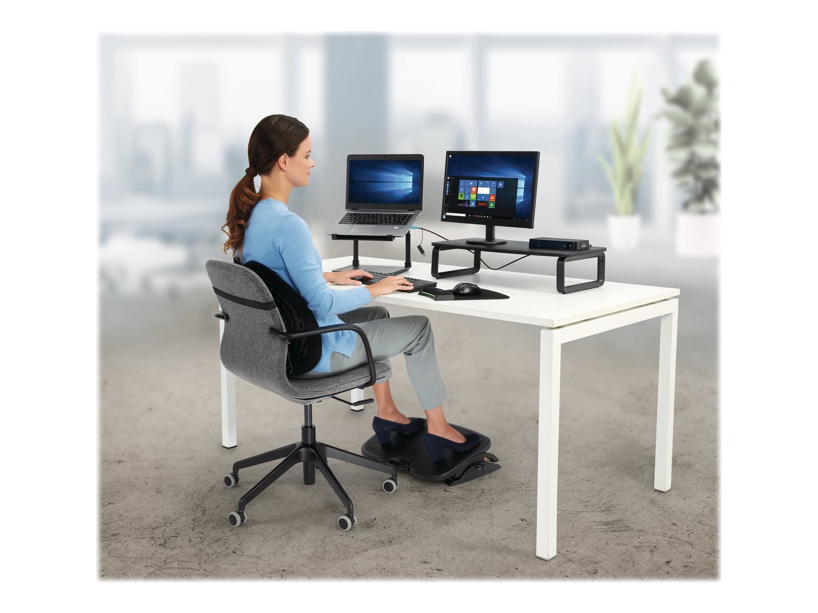 Soporte Lumbar Ergonómico Negro Kensington SmartFit Conform 1 Soporte Lumbar Ergonómico Negro Kensington SmartFit Conform