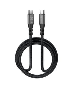Klip Xtreme Cable USB-C Trenzado Carga Rápida 60W 1m Negro