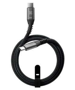 Klip Xtreme Cable USB-C Carga Rápida 60W Trenzado 1.8m Negro