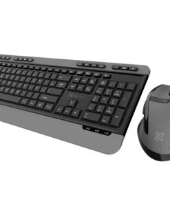 Klip Xtreme - Keyboard and mouse set - Spanish - Wireless - 2.4 GHz - Black and gray