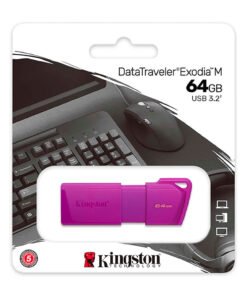 Kingston 64GB USB 3.2 Gen 1 Drive, Neon Purple