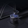 Klip Xtreme KCC-060 - Cargador Coche Rápido 60W | Doble Puerto USB-C y USB-A para Smartphones y Tablets