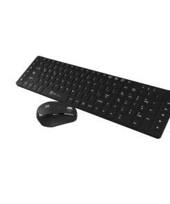 Klip Xtreme - Keyboard and mouse set - Spanish - Wireless - 2.4 GHz - All black
