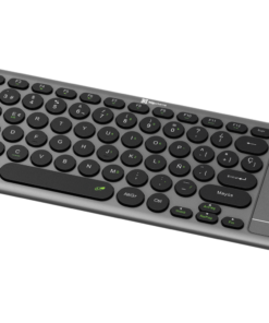 Klip Xtreme Teclado Inalámbrico con Touchpad - Doble Conexión 2.4 GHz y Bluetooth 5.0 - Español Gris/Negro