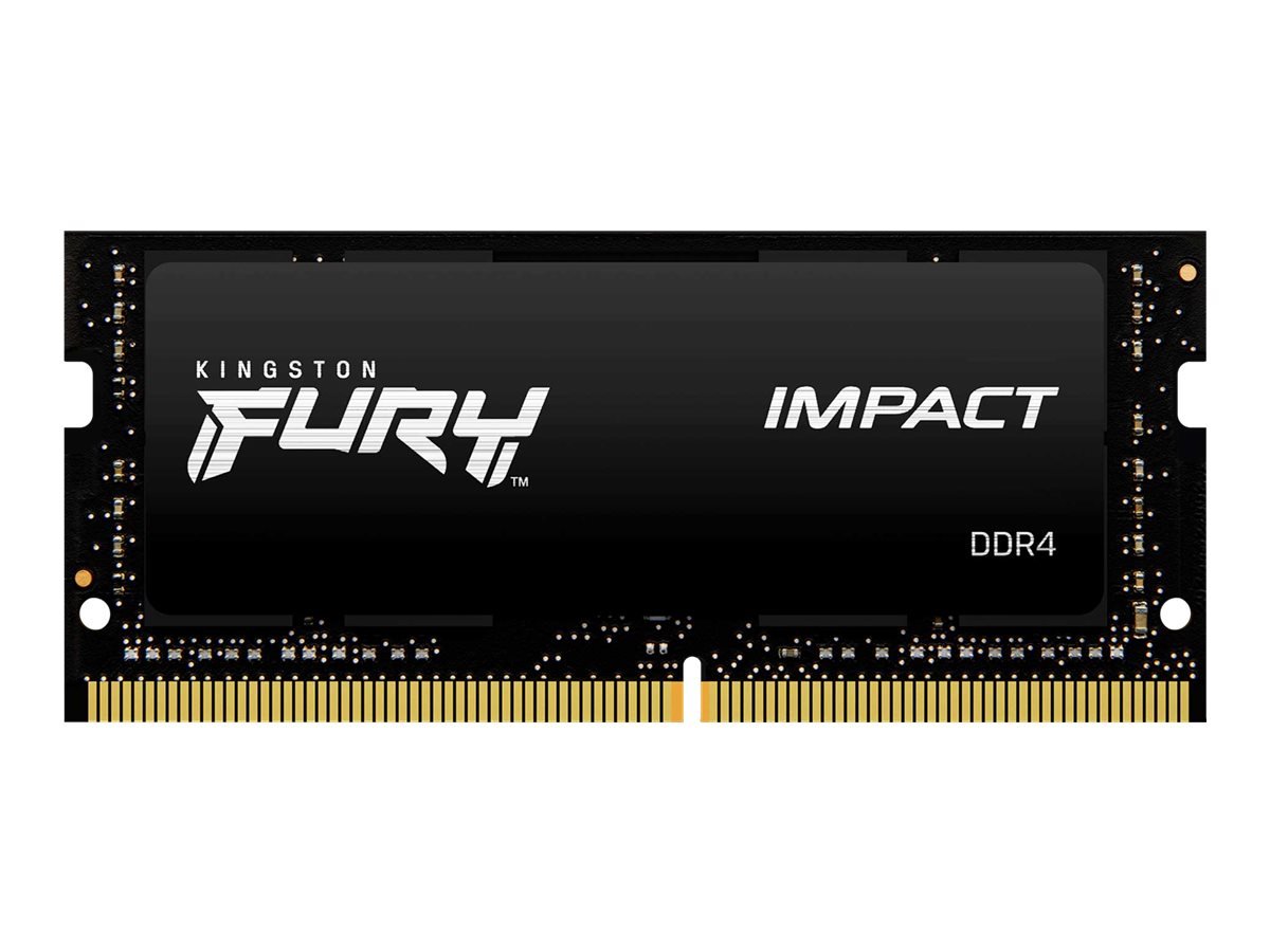 Kingston FURY Impact - DDR4 - módulo - 16 GB - SO-DIMM de 260 contactos - 3200 MHz / PC4-25600 - CL20 - 1.2 V - sin búfer - no ECC - negro 1 Kingston FURY Impact - DDR4 - módulo - 16 GB - SO-DIMM de 260 contactos - 3200 MHz / PC4-25600 - CL20 - 1.2 V - sin búfer - no ECC - negro