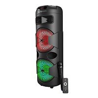 Klip Xtreme KLS-890 - Torre de Sonido Portátil 2x12" con Batería Recargable y Micrófono Inalámbrico - Negro
