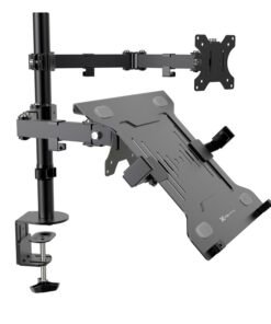 Klip Xtreme Soporte de Escritorio Ergonómico para Laptop y Monitor Ajustable hasta 32"