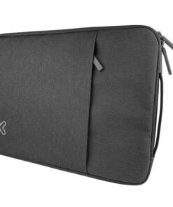 Klip Xtreme 15.6" Gray Laptop Sleeve - Durable Polyester with Accessory Pocket