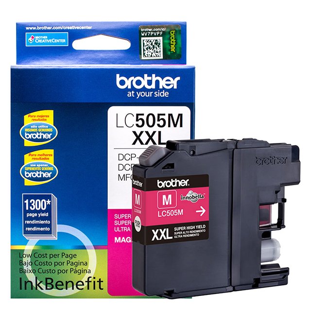 Cartucho de Tinta Original Magenta Súper Alto Rendimiento Brother LC505M 1 Cartucho de Tinta Original Magenta Súper Alto Rendimiento Brother LC505M