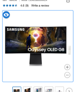 Samsung Monitor Curvo 34" UWQHD (3440x1440) 175Hz Smart Gaming
