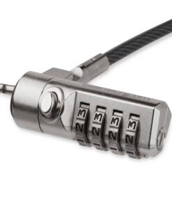 StarTech.com Cable de Seguridad K-Slot Antirrobo para Portátil y Monitor, 2m, Candado Combinación 4 Dígitos, Acero (LTLOCK4D)