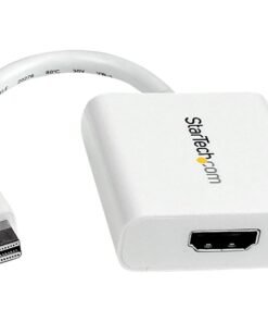StarTech.com Adaptador de Vídeo Mini DisplayPort a HDMI - Cable Conversor - Hembra HDMI - Macho Mini DP - 1920x1200 - Pasivo - Blanco - Adaptador de vídeo - Mini DisplayPort macho a HDMI hembra - 17 cm - blanco