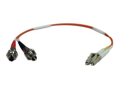 Eaton Tripp Lite Series 0.3M Duplex Multimode Fiber Optic 62.5/125 Adapter LC/ST M/F 1ft 1' 0.3 Meter - Cable de red - LC de modos múltiples (M) a modo múltiple ST (H) - 0.3 m - fibra óptica - impresión a dos caras - 62,5/125 micras - naranja 1 Eaton Tripp Lite Series 0.3M Duplex Multimode Fiber Optic 62.5/125 Adapter LC/ST M/F 1ft 1' 0.3 Meter - Cable de red - LC de modos múltiples (M) a modo múltiple ST (H) - 0.3 m - fibra óptica - impresión a dos caras - 62,5/125 micras - naranja