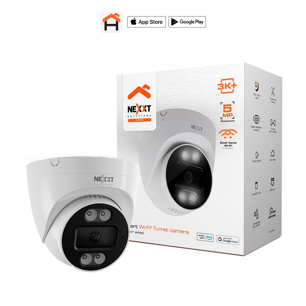 Cámara de Seguridad 2K RJ45 Nexxt Solutions Home Turret cam 1 Nexxt Solutions Home - Turret cam 2K RJ45