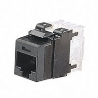 Panduit NetKey Cat6A RJ45 Punchdown Keystone Jack, Black