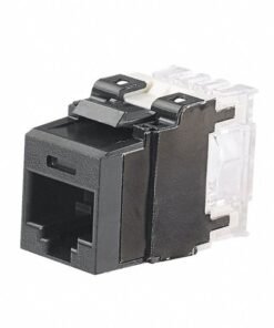 Panduit NetKey Cat6A RJ45 Punchdown Keystone Jack, Black