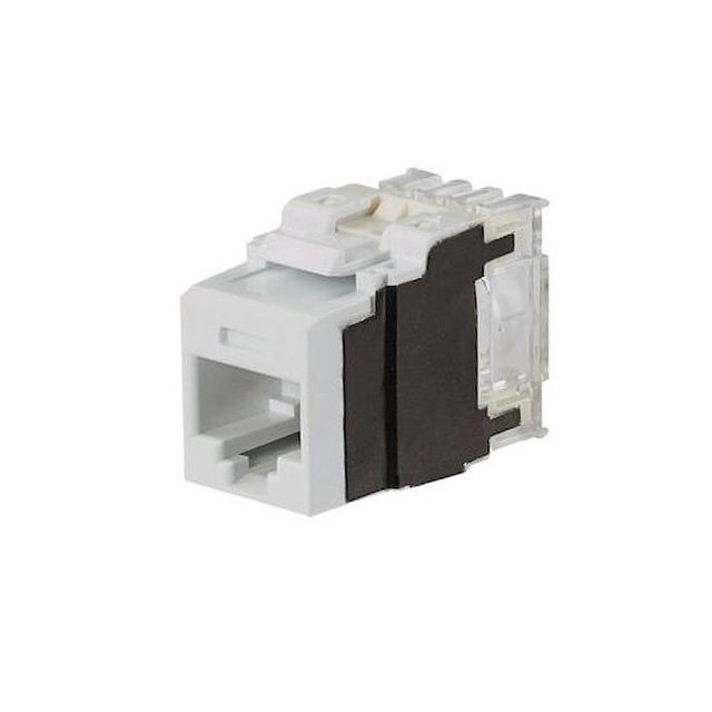 Panduit NetKey Cat6A RJ45 Punchdown Keystone Jack Module, White 1 Panduit NetKey Cat6A RJ45 Punchdown Keystone Jack Module, White