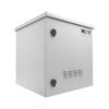 Nexxt Solutions - Gabinete de Acero Exterior para Montaje en Poste - Resistente a la Intemperie, Kit de Montaje y Barra de Tierra Incluidos - Gris