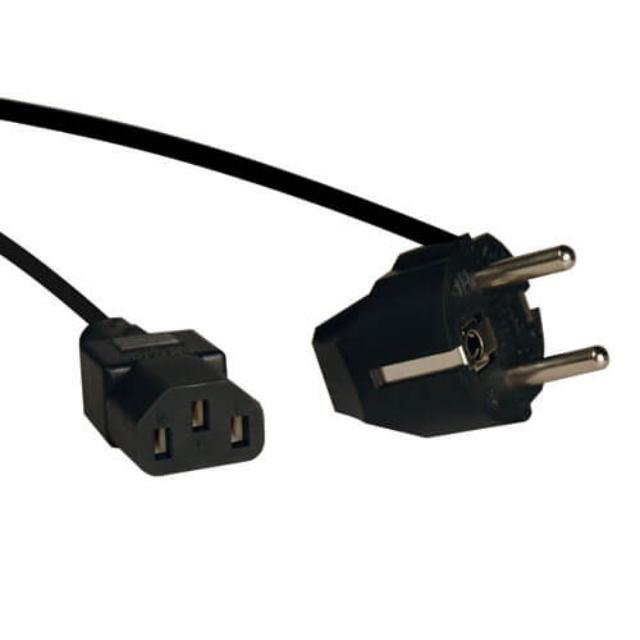 Eaton Tripp Lite Series European Computer Power Cord, C13 to Schuko, 10A, 250V, 17 AWG, 6 ft. (1.83 m), Black - Cable de alimentación - power IEC 60320 C13 a power CEE 7/7 (M) - CA 250 V - 1.8 m - moldeado - negro 1 Eaton Tripp Lite Series European Computer Power Cord, C13 to Schuko, 10A, 250V, 17 AWG, 6 ft. (1.83 m), Black - Cable de alimentación - power IEC 60320 C13 a power CEE 7/7 (M) - CA 250 V - 1.8 m - moldeado - negro