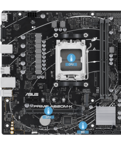 ASUS PRIME A620M-K | Placa Base Micro ATX Socket AM5 para AMD Ryzen 7000 | Chipset A620, USB 3.2, LAN Gigabit, Audio HD