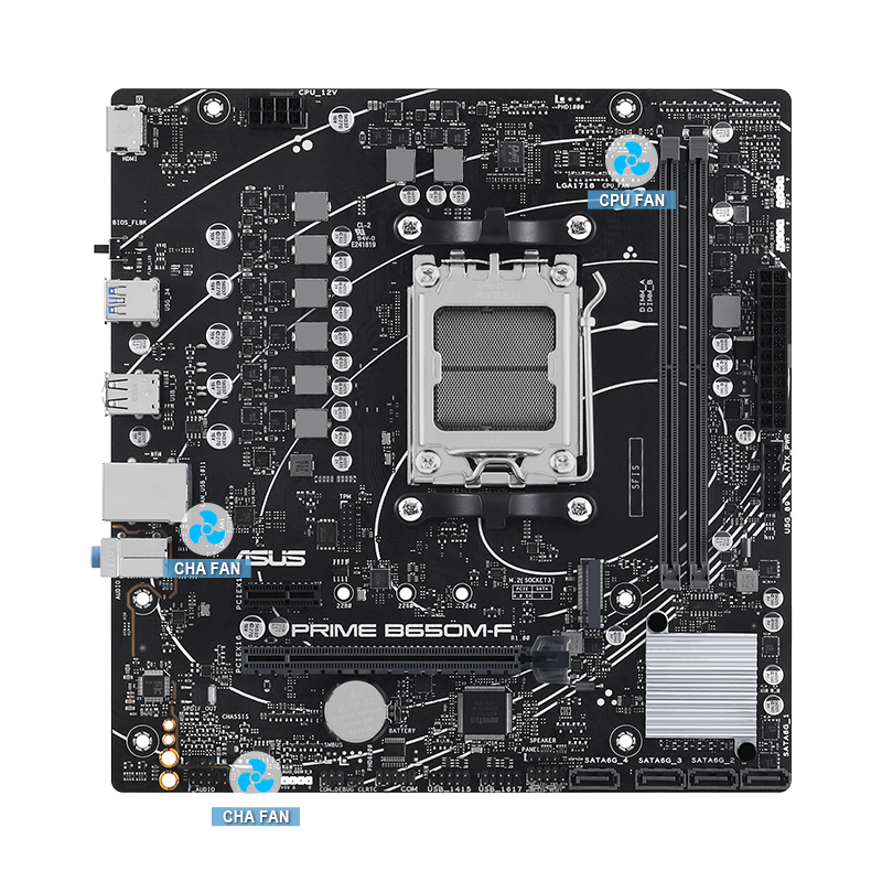 ASUS PRIME B650M-F Motherboard Micro ATX AMD B650 1 ASUS PRIME B650M-F Motherboard Micro ATX AMD B650