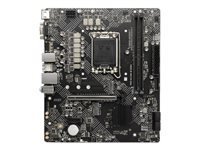 MSI PRO H610M-G DDR4 - Placa base - micro ATX - Socket LGA1700 - H610 Chipset - USB 3.2 Gen 1 - Gigabit LAN - Tarjeta gráfica (CPU necesaria) - HD Audio (8-canales)